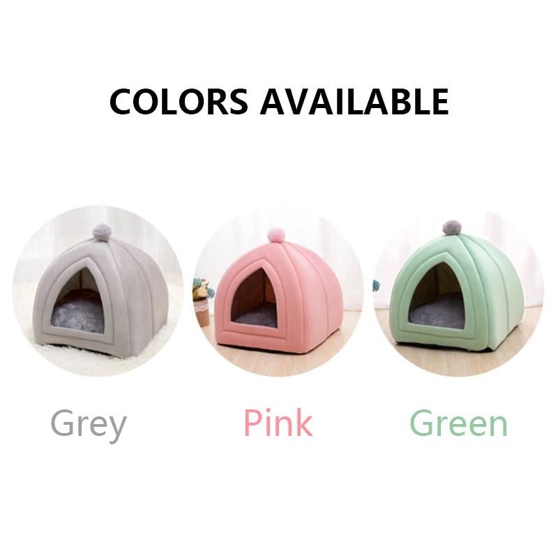 Custom Eco Friendly Warm Washable Luxury Cute Felt Home Cave Nepal Wool House Pet Cat Bed