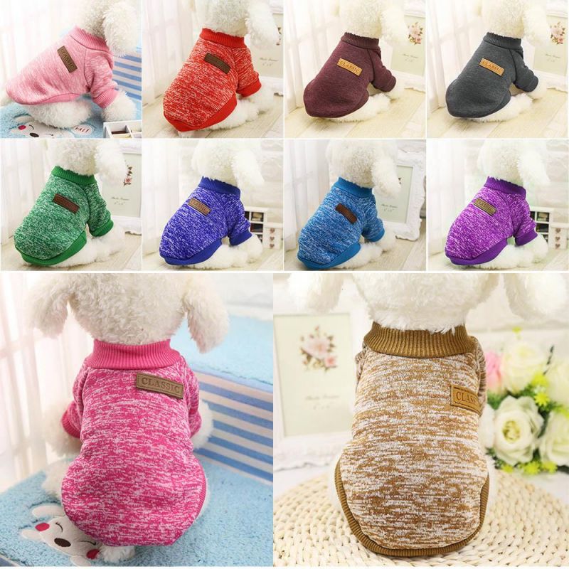 Fashion Pet Sweaters Hoodies, Comfortable Wool Teddy Dog Cat Simple Pets Clothes//