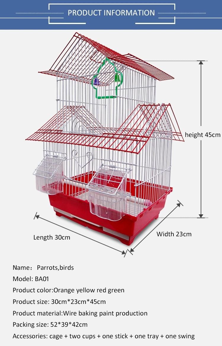 Customize OEM ODM Hanging Iron Metal Oldable Canary Bird Cage