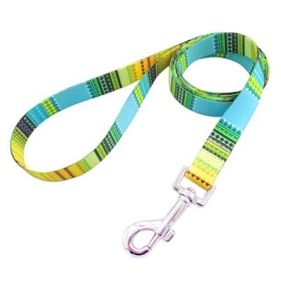 Green Bohemia Pattern Dog Leash Polyester Pet Leash