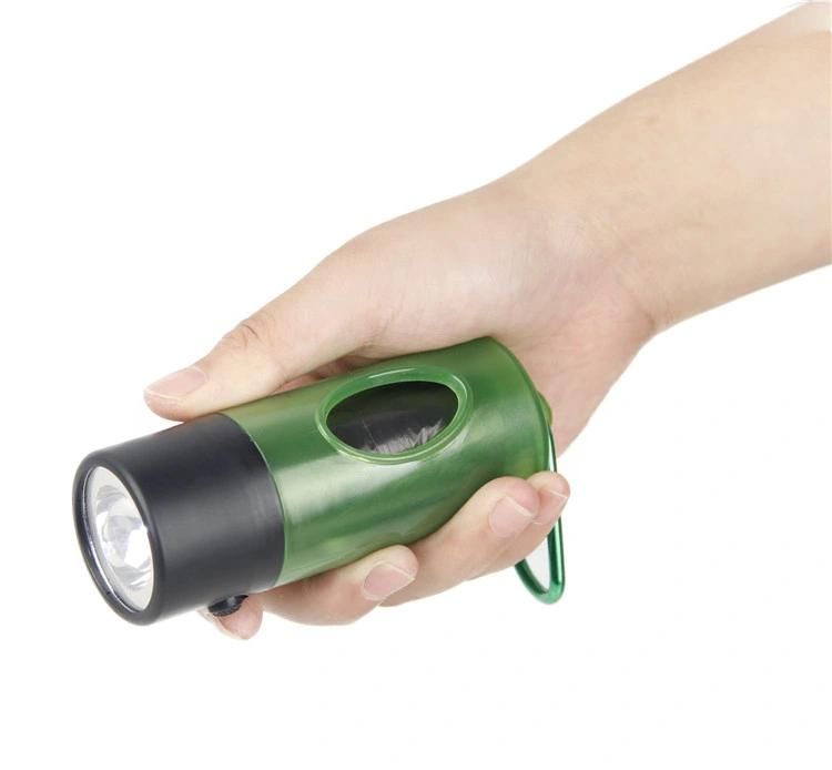 LED Disposable Portable Pet Dog Trash Waste Bag with Dispenser