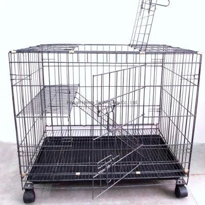 a Single Layer Can Fold The Cat Cage on Wheels