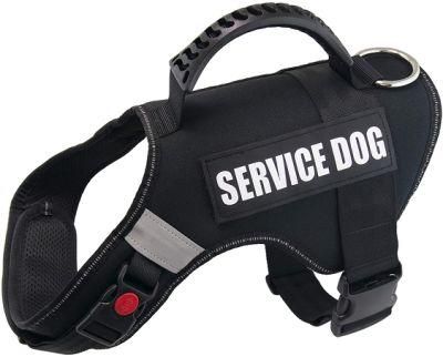 Adjustable and Reflective Plus Breathable/Heavy Duty Customized Patch Support Dog Harness for Working Dogs