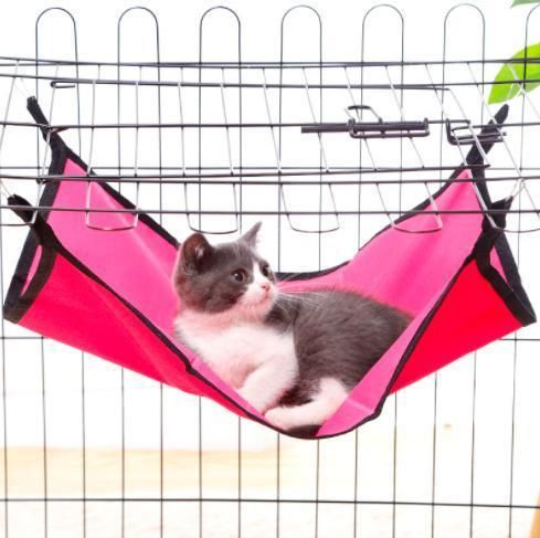 Waterproof and Durable Kitten Cat Hammock Comfortable Soft Hanging Fleece Pet Cage Hammock Bed Cat Cattery Mat
