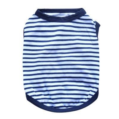 Soft Cotton Dog Shirt Striped Pet T-Shirt