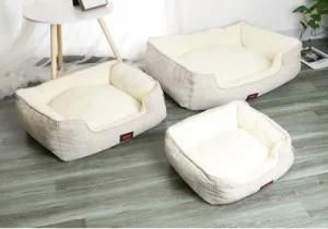 Comfortable Fabric OEM Pet Bed Orthopedic Lounger Bed with Removable Cover