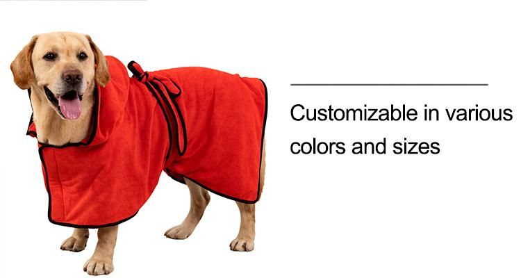 Dog Bathrobe Towel Quick Drying Super Absorbent Bathrobe