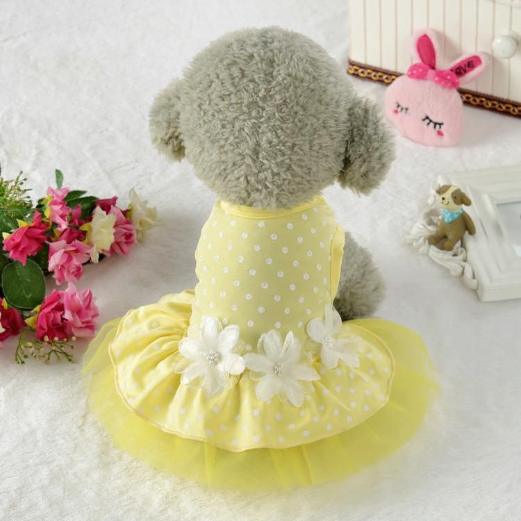 Summer Wedding Puppy Dog Dress Costumised Skirt Princess Small Dog Pink Blue Dresses