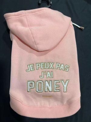 &quot;Poney&quot; Embroider Pink Pet Products Hoodie Manufacture Directly Dog Coat