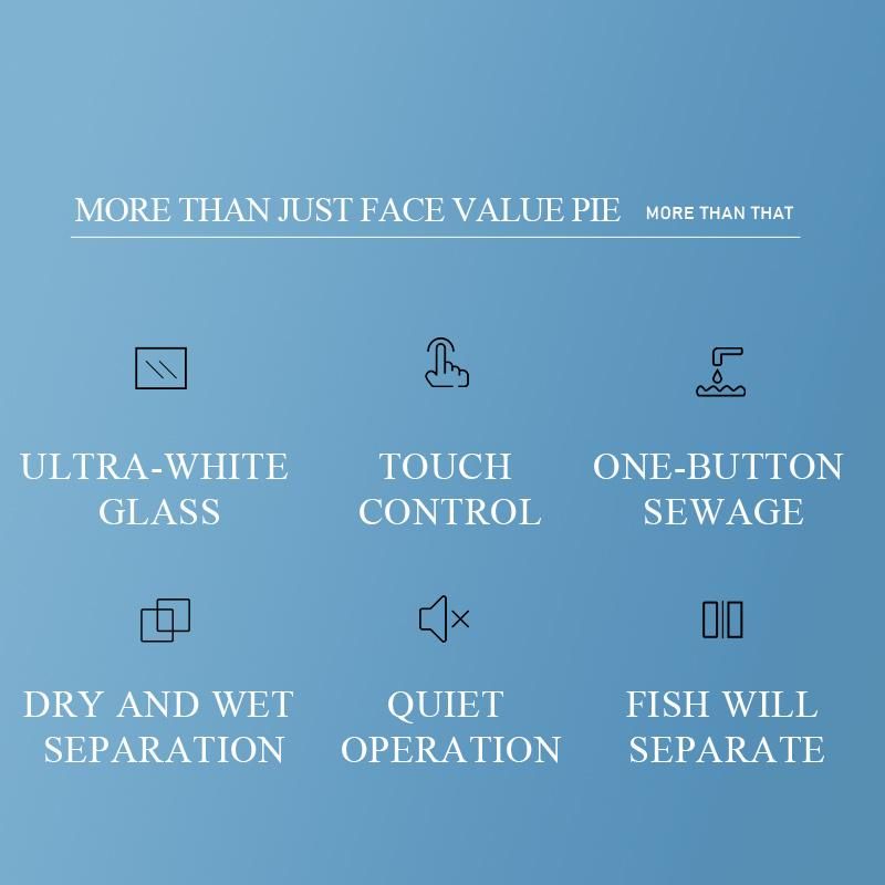 Yee Acrylic Fish Tank Large Ornamental Ultra-White Glass Aquarium Tank