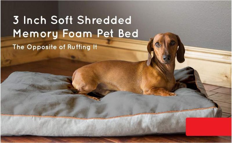 Cozy Fabric Outdoor Dog Bed with Anti-Microbial Waterproof Non-Slip Cover