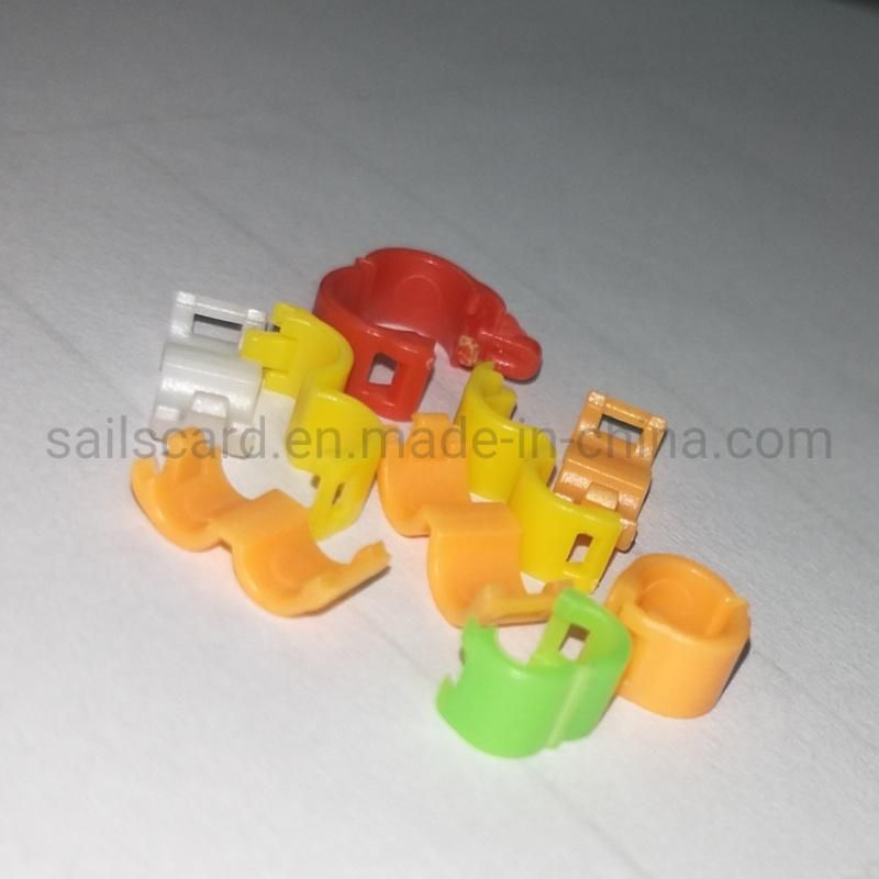 2.7mm/3mm/4mm/4.5mm/5mm Plastic Clip Bird Ring with 6 Color