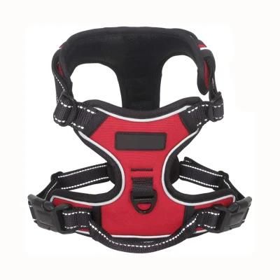 No Pull Dog Harness, Reflective Vest Harness with 2 Leash Attachments and Easy Control Handle
