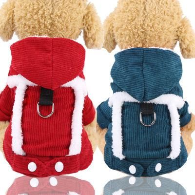 Double Layer Thickened Warm Corduroy Comfortable Cotton Cat Pet Clothes