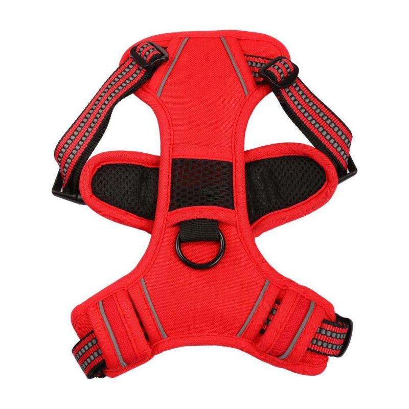 Reflective Vest Harness with 2 Leash Attachments and Easy Control Handle