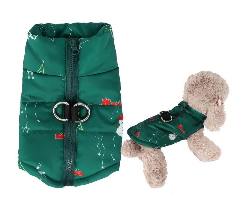 Design Christmas Pet Coat Pup Clothing Dog Holiday Down Jacket