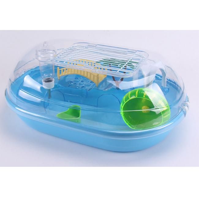 Luxury Design Pink Green Blue Acrylic Two Layers Hamster Cage with Interesting Accessories