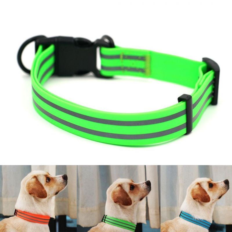 Pet Safety Reflective Collar Waterproof Soft Pet Collars Stink Proof Buckle Collar