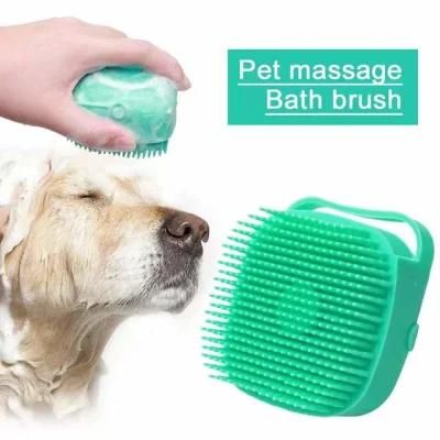 New Pet Dog and Cat Shampoo Brush Massager Pet Bathing Tool Pet Washing Bath Brush