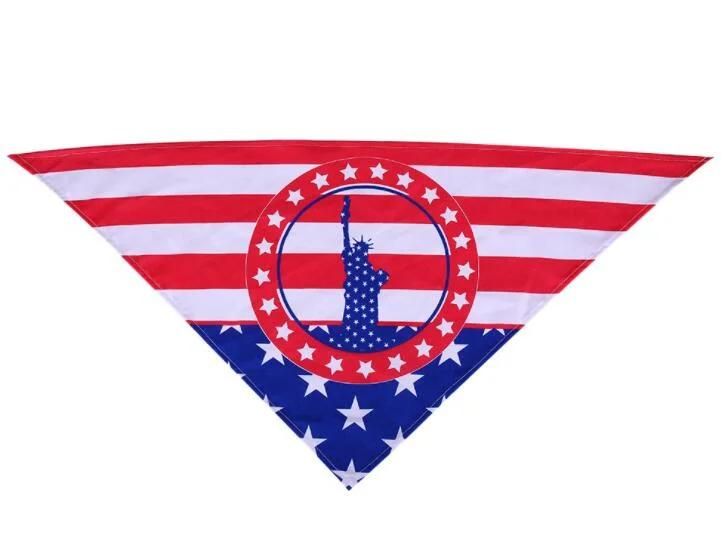 Forth of July Bandana Dog Bandana Large American Flag Dog Bibs Scarf