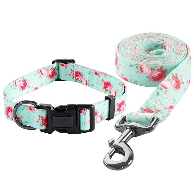 Colored OEM Pet Accessories Luxury Detachable Personalized Dog Leash Collar Ruuning
