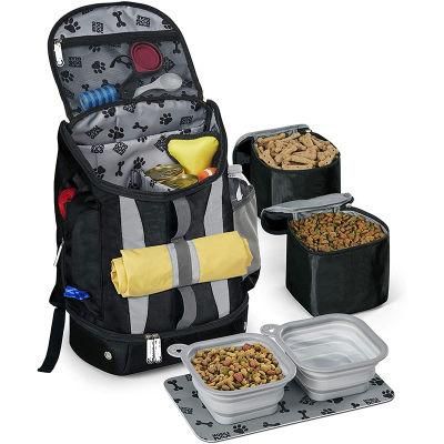 Custom Pet Traveling Kits Organizer Dog Food Travel Backpack Bag