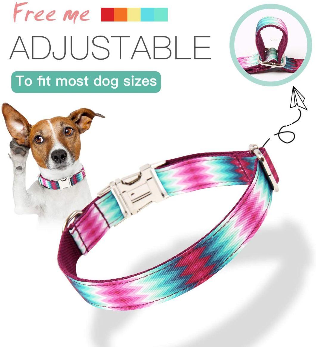 Unique Style Flower Print Adjustable Soft Dog Western Collars