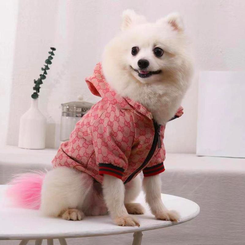 High-End Luxury Brand Fashionable Dog Jacket Waterproof Zipper Dog Clothes Coat