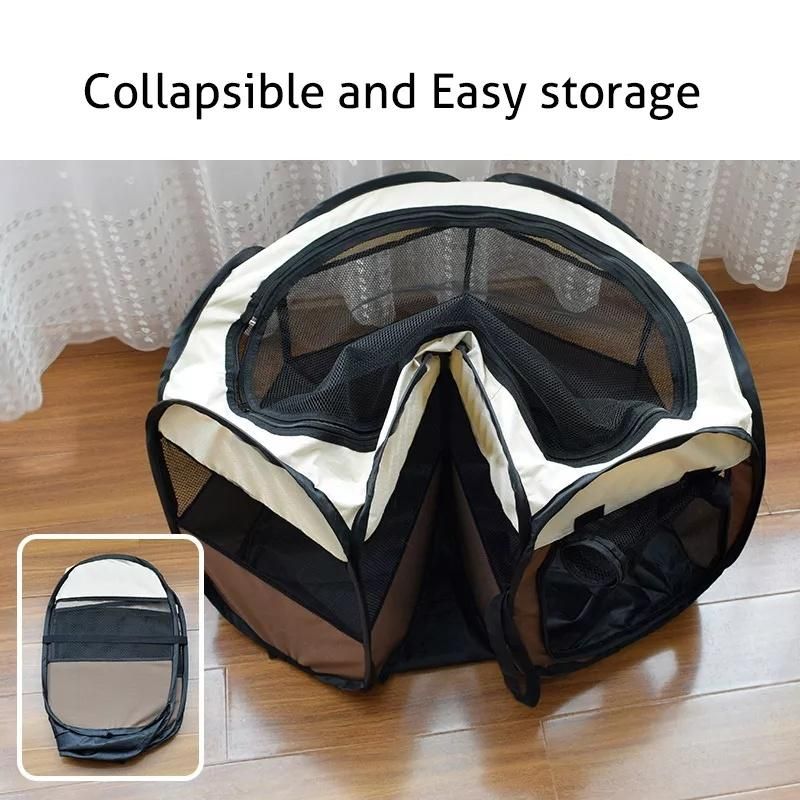 Octagonal Portable Foldable Pet Playpen Pet Outdoor Use Pet Cage Exercise Pen Kennel