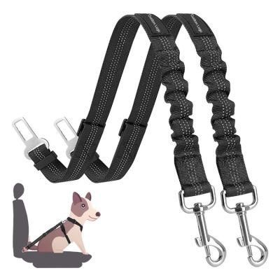 Durable Nylon Dog Seat Belt Reflective Elastic Bungee Leash