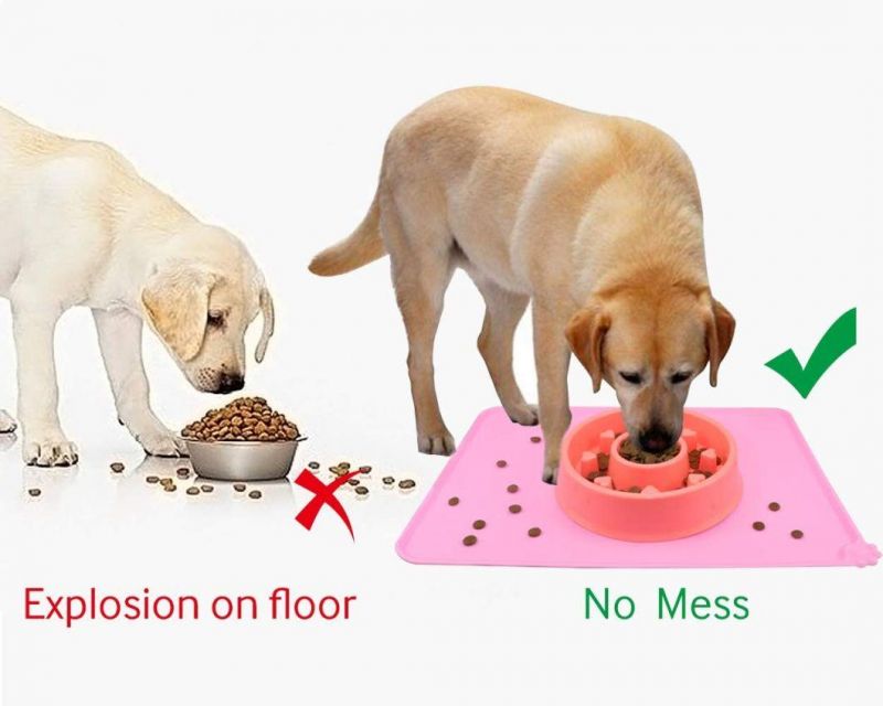 Easy to Clean Non-Skip Pet Food Mat BPA Free