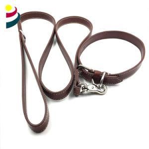 High-Grade Cowhide Leather Dog Sets, Dog Leash and Collar
