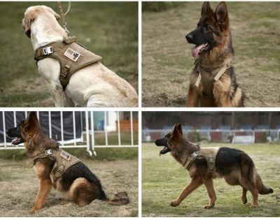 High Quality Dog Military Vest Outdoor Convenient Control Military Tactical Dog Harness with Handle