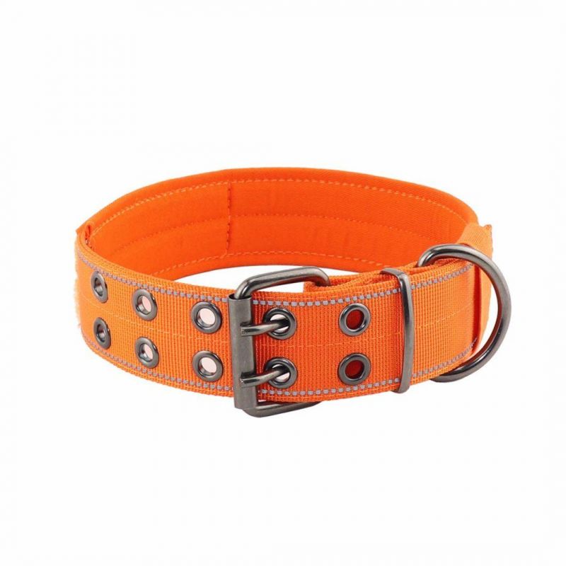 Custom OEM Heavy Duty Colorful Nylon Red Reflective Dog Collar for Dog Pet Supplier