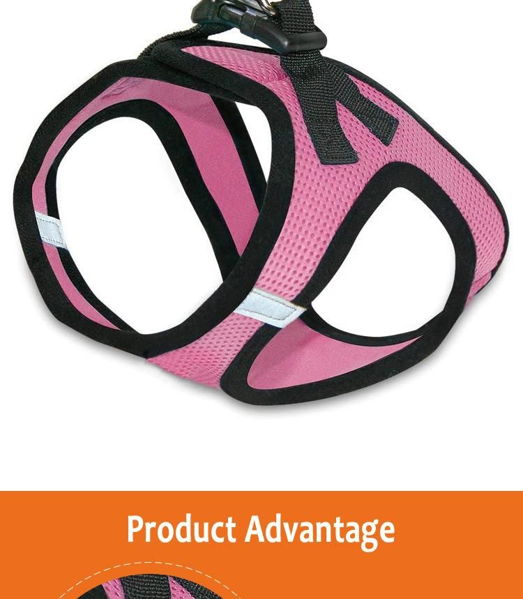 Adjustable Custom Logo Pet Air Mesh Dog Harness Vest for Small Medium