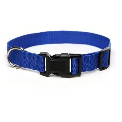OEM Custom High Quality Personalized Logo Adjustable Blank Plain Nylon Pet Dog Collar