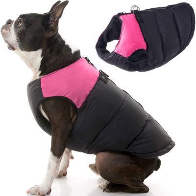 Zip up Dog Jacket Coat with D Ring Leash