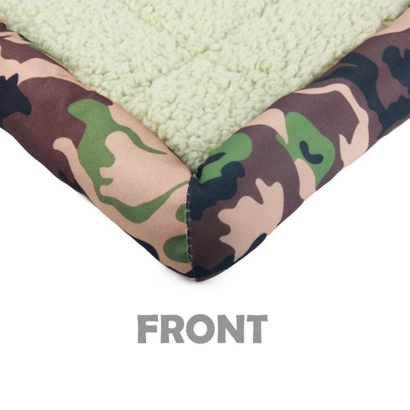 Dog Bed Oxford Cloth Camo Print Soft Washable Pet Bed Dog Sofa with Nonslip Bottom Removable Cover for Small Medium Large Dog