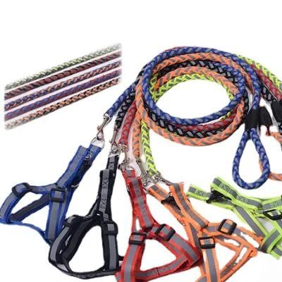 Reflective Dog Leash Pet Leash Chest Strap Set