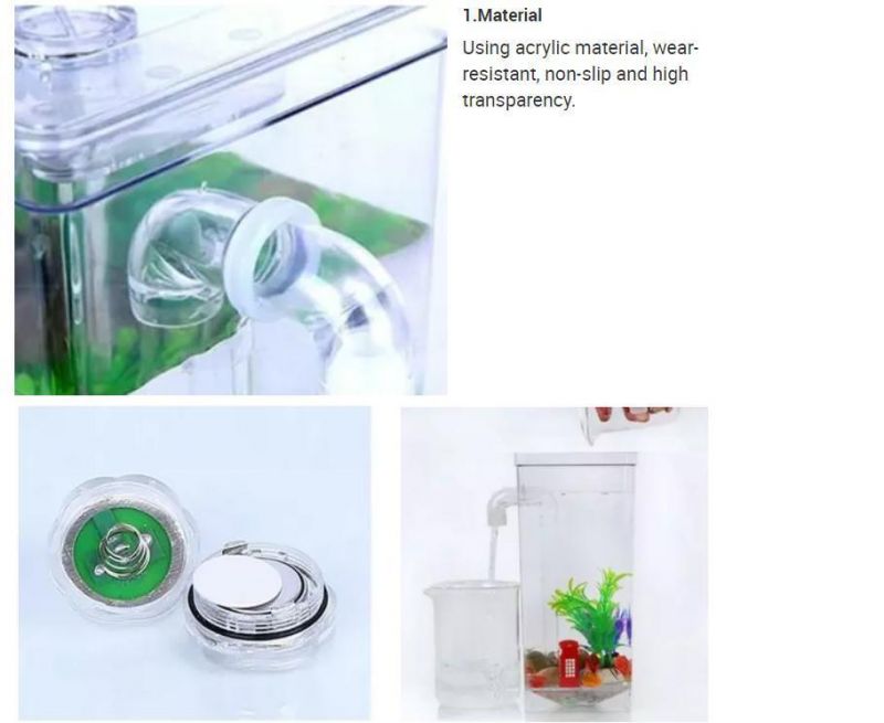 Customized Acrylic Fish Tank External Filter Can Be Placed on The Desktop