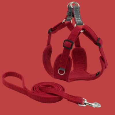 All Round Adjustable Pet Harness Soft Suede Dog Vest Harness