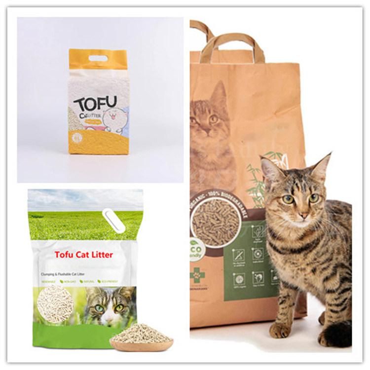 Cat Litter Suppliers Wholesale 6L Plant Degradable Tofu Litter 5 Flavors for Select Tofu Cat Litter