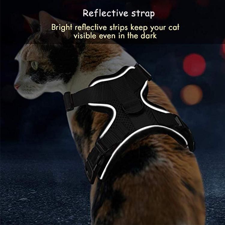 Reflective Breathable Air Mesh Cats Harness with Lead