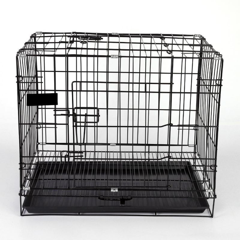 Pet House Folding Metal Dog Crate; Single Door & Double Door Dog Crates