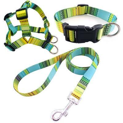 Promotional Dog Collars Leashes Harness Set Fashion Walking Pet Dogs