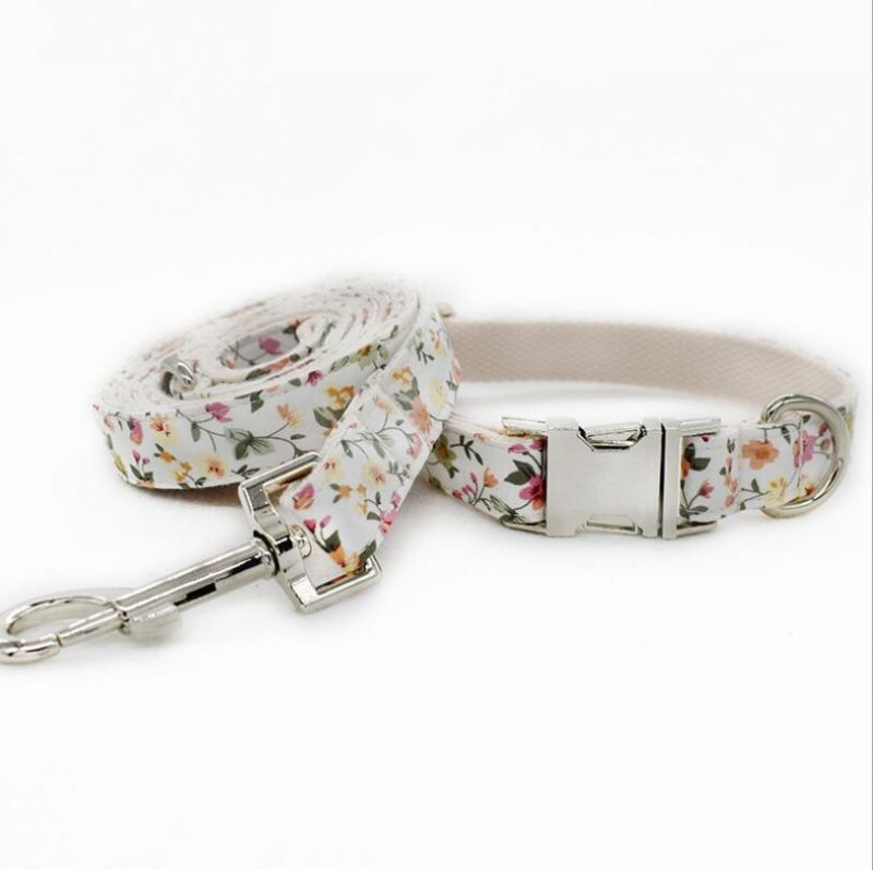 Flower Leaf Sublimation Dog Collar Leash