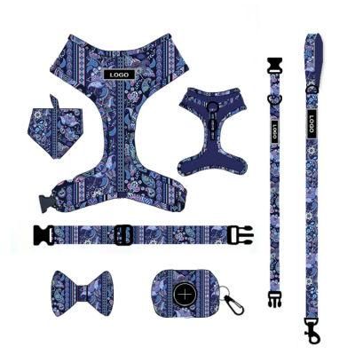 Custom Design Dog Harness with Matching Collar Leash