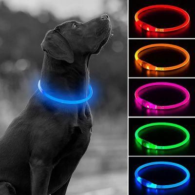 Spupps USB Rechargeable LED Dog Collar for Small Medium Large Dogs