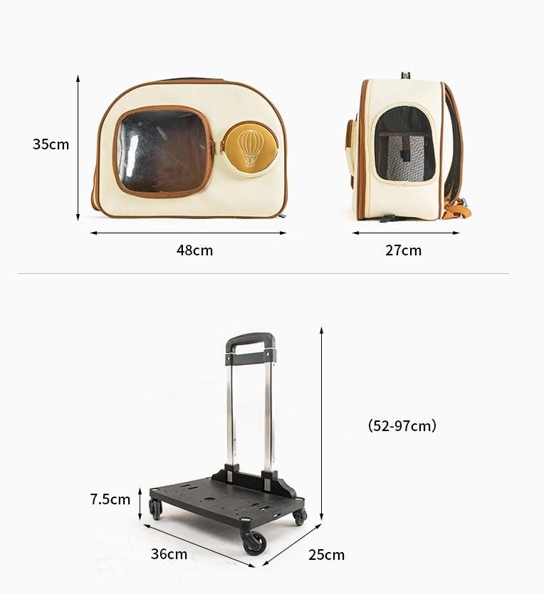 Hot Sale Pet Bag Cat out Bag Large Capacity Trolley Cat Bag Portable Double Shoulder Pet Backpack