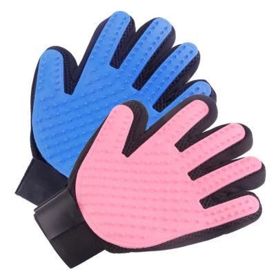 Pet Grooming Glove Silicone Cats Brush Comb Deshedding Hair Gloves Bath Cleaning Supplies